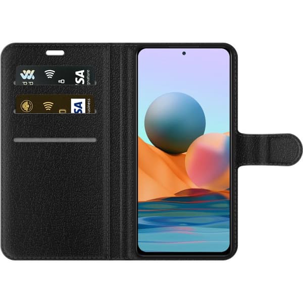 Xiaomi Redmi Note 10 Pro Plånboksfodral Svart guld abstrakt