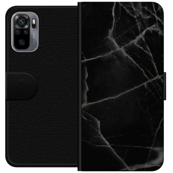 Xiaomi Redmi Note 10S Lompakkokotelo Musta marmori