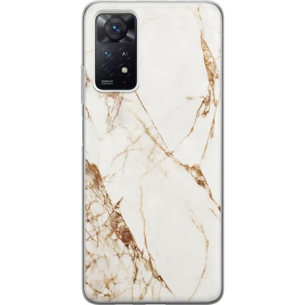 Xiaomi Redmi Note 11 Pro 5G Läpinäkyvä kuori Valkoinen marmori