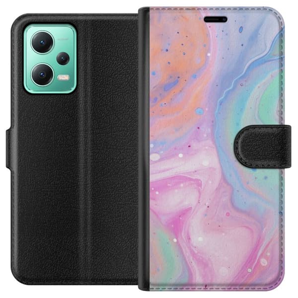 Xiaomi Redmi Note 12 Tegnebogsetui Pastelmarmor