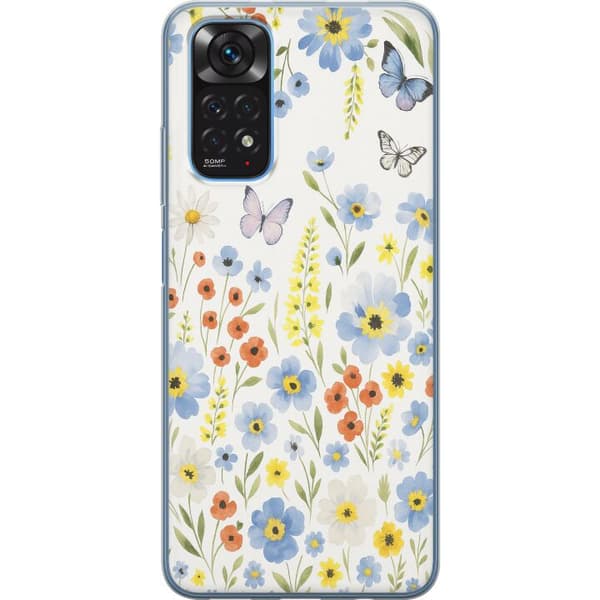 Xiaomi Redmi Note 11 Genomskinligt Skal Sommarblommor