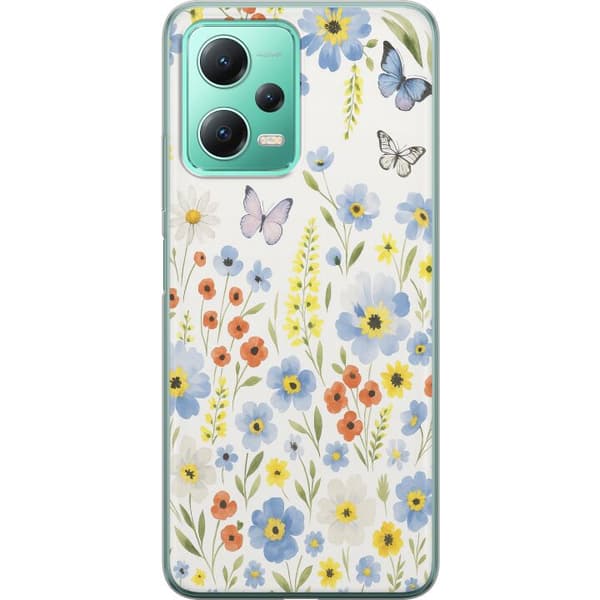 Xiaomi Redmi Note 12 Gennemsigtig cover Sommerblomster