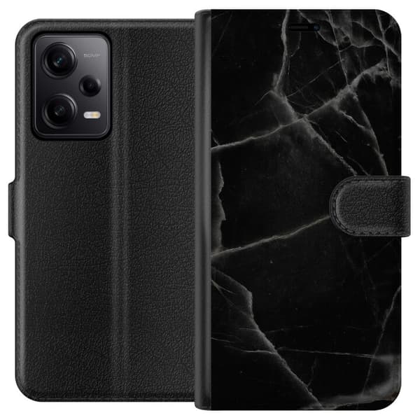 Xiaomi Redmi Note 12 Pro Tegnebogsetui Sort marmor