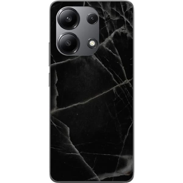 Xiaomi Redmi Note 13 4G Gennemsigtig cover Sort marmor