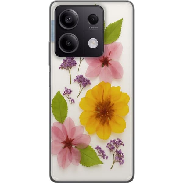 Xiaomi Redmi Note 13 Pro Läpinäkyvä kuori Painetut kukat