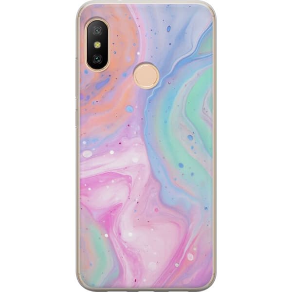 Xiaomi Redmi 6 Pro Läpinäkyvä kuori Pastellimarmori
