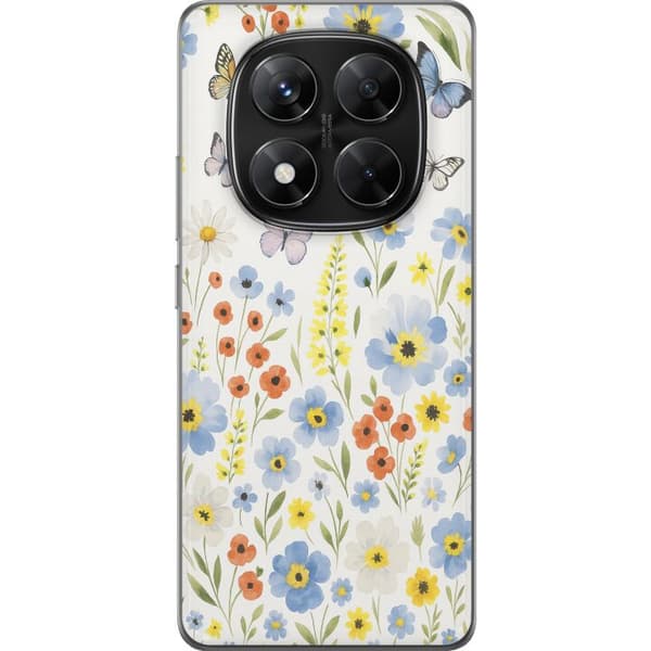 Xiaomi Redmi Note 14 Pro Gennemsigtig cover Sommerblomster