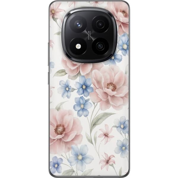 Xiaomi Redmi Note 14 Pro+ Gjennomsiktig deksel Romantiske blomster