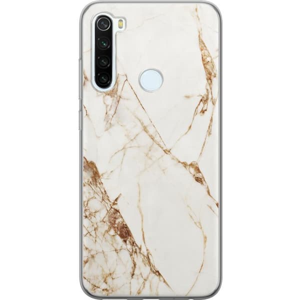 Xiaomi Redmi Note 8 Läpinäkyvä kuori Valkoinen marmori