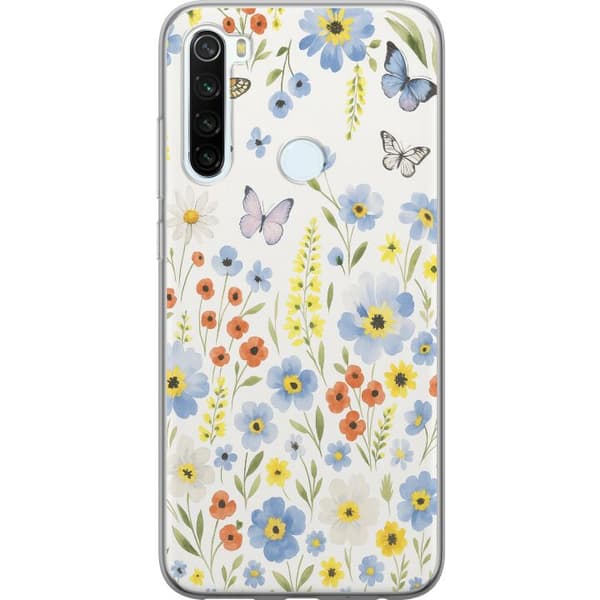 Xiaomi Redmi Note 8 Genomskinligt Skal Sommarblommor