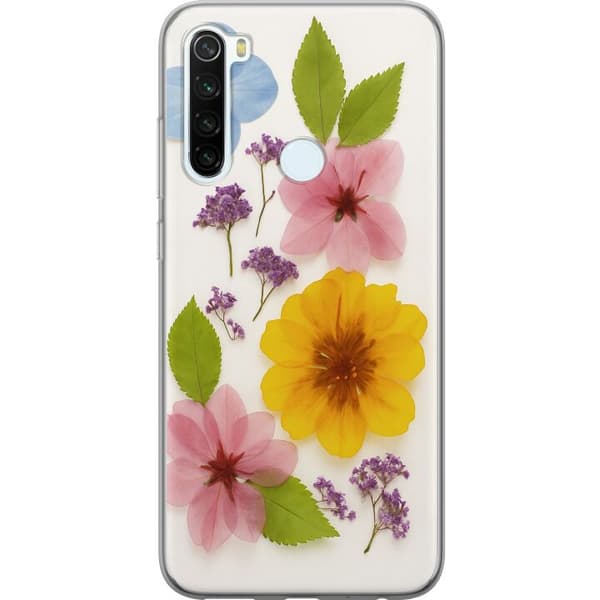 Xiaomi Redmi Note 8 Läpinäkyvä kuori Painetut kukat