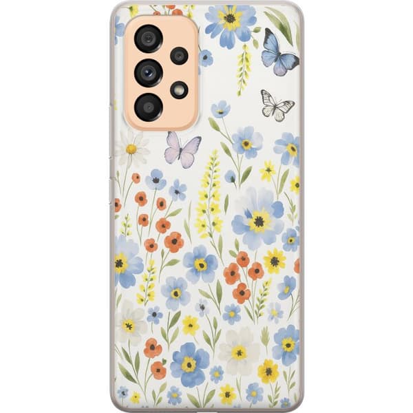 Samsung Galaxy A53 5G Gennemsigtig cover Sommerblomster