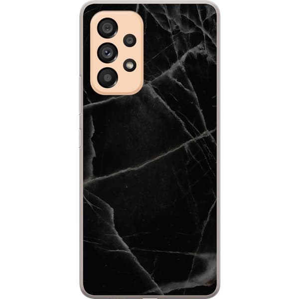 Samsung Galaxy A53 5G Gennemsigtig cover Sort marmor