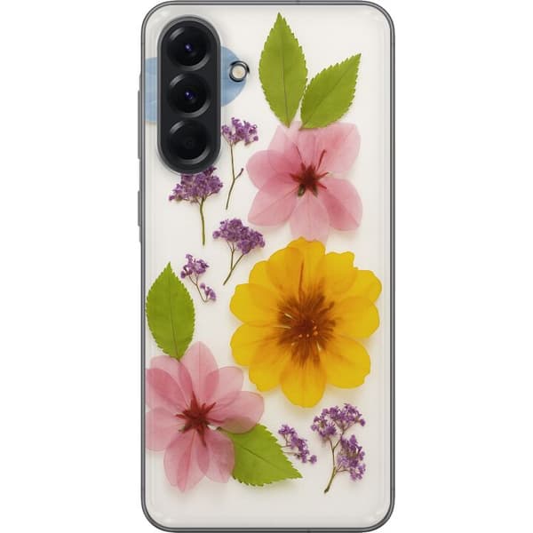 Samsung Galaxy A56 Gennemsigtig cover Pressede blomster