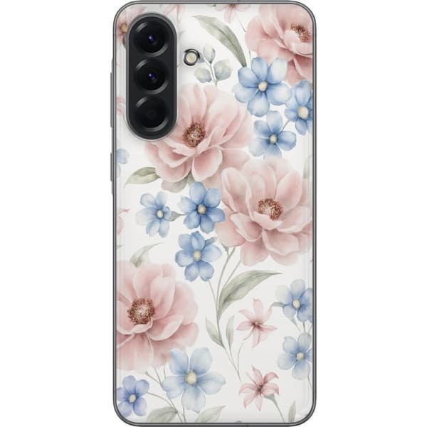 Samsung Galaxy A56 Genomskinligt Skal Romantiska blommor