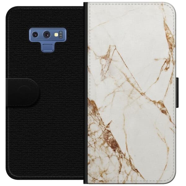 Samsung Galaxy Note9 Tegnebogsetui Hvid marmor