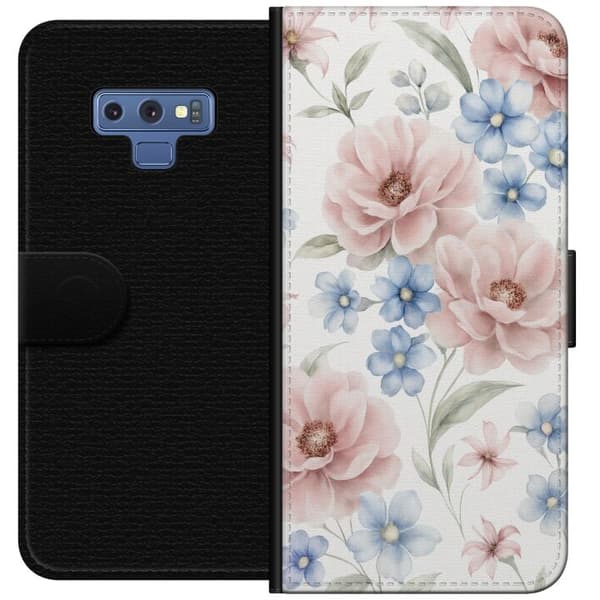 Samsung Galaxy Note9 Plånboksfodral Romantiska blommor
