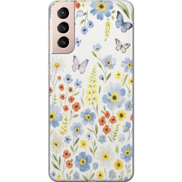Samsung Galaxy S21 Gjennomsiktig deksel Sommerblomster