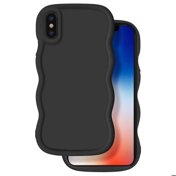 Coque för iPhone X och XS Silikon Stötbeständig serie Candy Svart