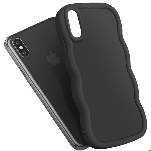 Coque för iPhone X och XS Silikon Stötbeständig serie Candy Svart