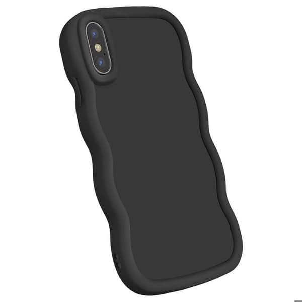 Coque för iPhone X och XS Silikon Stötbeständig serie Candy Svart