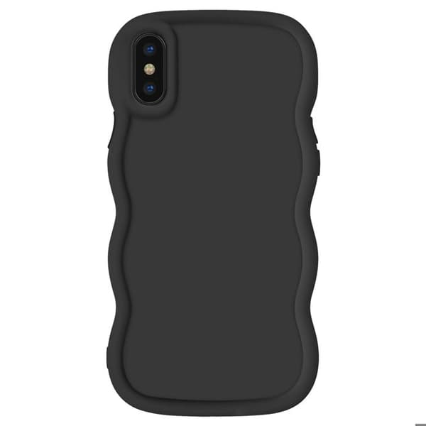 Coque för iPhone X och XS Silikon Stötbeständig serie Candy Svart