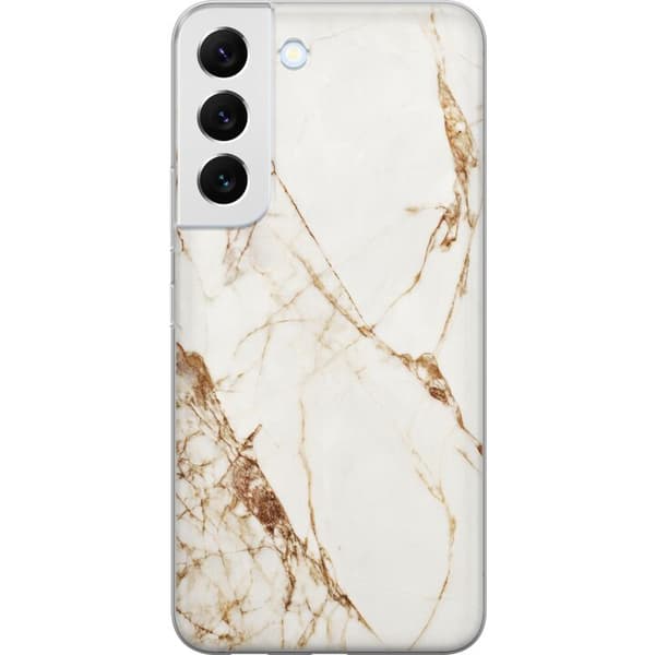 Samsung Galaxy S22+ 5G Gennemsigtig cover Hvid marmor