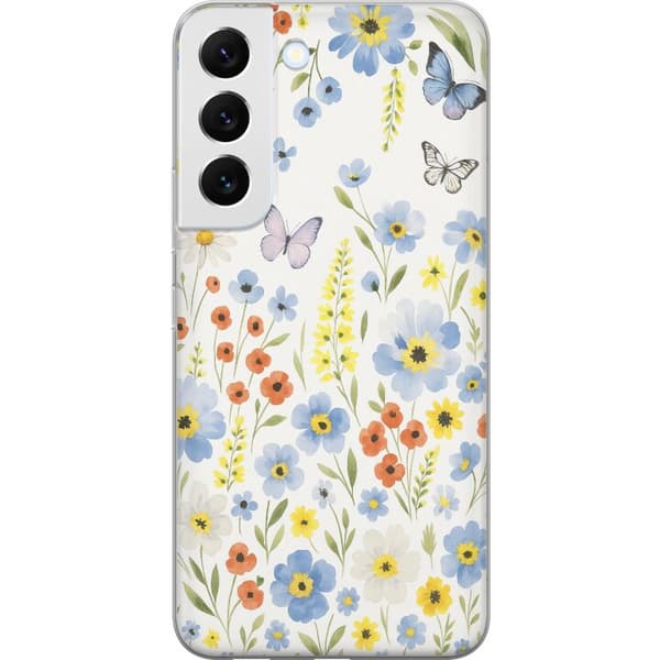 Samsung Galaxy S22+ 5G Gjennomsiktig deksel Sommerblomster