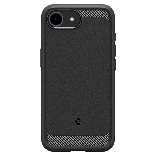 Coque för iPhone 16e - Spigen Rugged Armor MagSafe - Mat svart