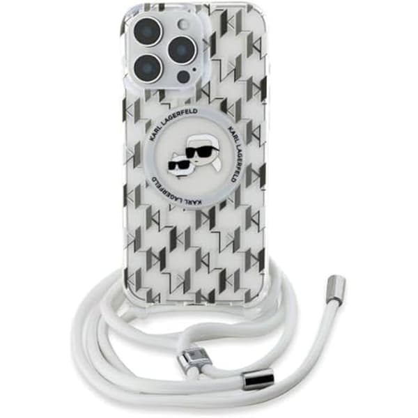 Coque för iPhone 16 Pro Max - CG Mobile - KLHMP16XHCKCKLCT - Transparent - Monogram - Kompatibel med MagSafe