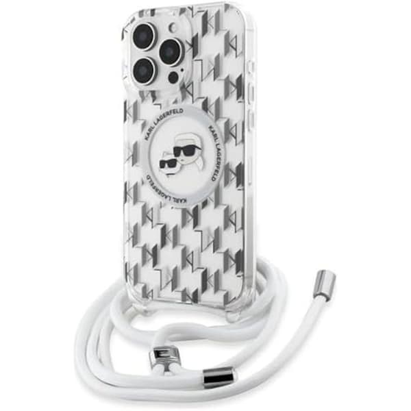 Coque för iPhone 16 Pro Max - CG Mobile - KLHMP16XHCKCKLCT - Transparent - Monogram - Kompatibel med MagSafe