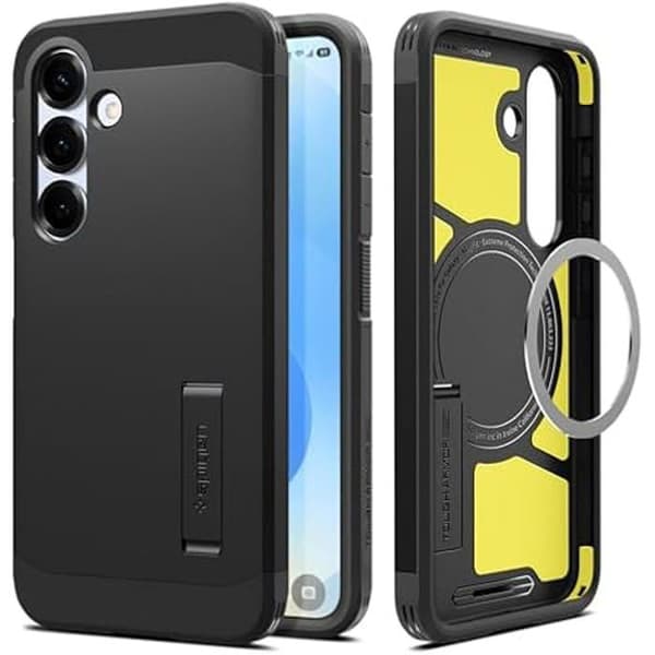 Coque - SPIGEN - Samsung S25 - Tough Armor - Stötsäker - Magnetisk - Svart