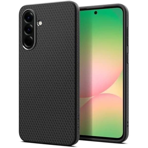 Coque - SPIGEN - Liquid Air - Kompatibel med Samsung Galaxy A56 5G - Matt svart - Stötsäker - Ergonomisk
