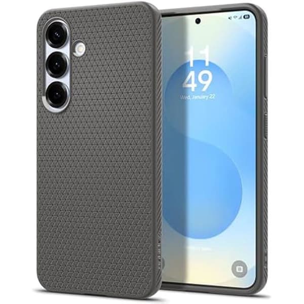 Coque - SPIGEN - Liquid Air - Kompatibel med Samsung Galaxy S25 Plus - Stötsäker - Ergonomisk - Grå
