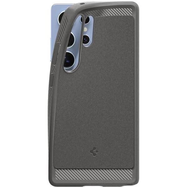 Coque - SPIGEN - Rugged Armor MagFit - Kompatibel med Samsung Galaxy S25 Ultra - Stötabsorberande - Kolfiberdesign - Grå