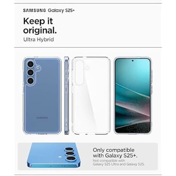 Coque - SPIGEN - Ultra Hybrid - Kompatibel med Samsung Galaxy S25 Plus - Transparent - Stötsäker