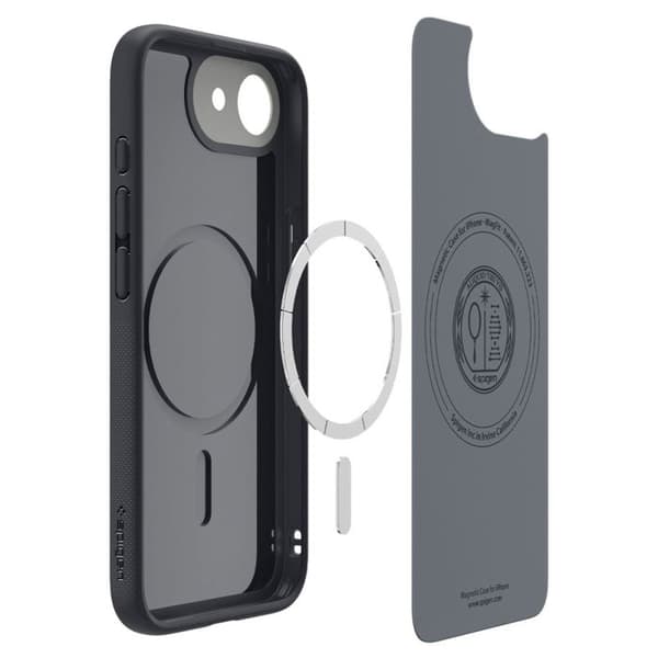Coque för iPhone 16e - Spigen Caseology Nano Pop MagSafe - Svart Sesame