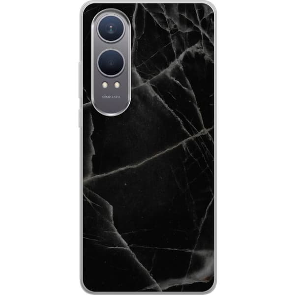 OnePlus Nord CE4 Lite Gennemsigtig cover Sort marmor
