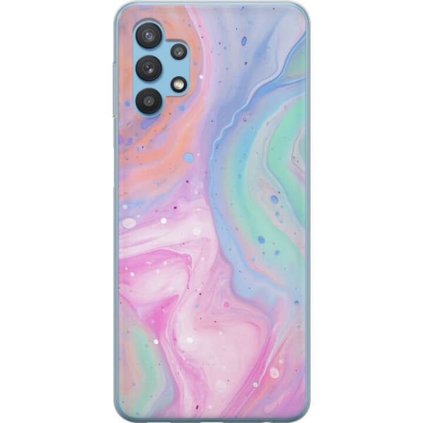 Samsung Galaxy A32 5G Gennemsigtig cover Pastelmarmor