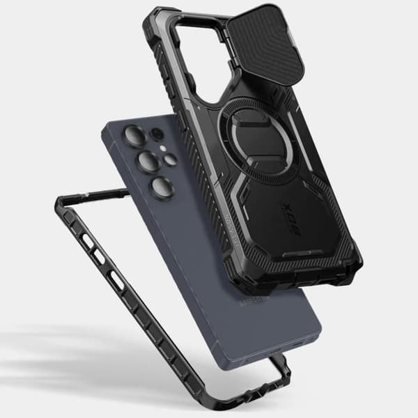 Heltäckande skal för Samsung S25 Ultra Stöttålig Kompatibel med MagSafe I-Blason Svart
