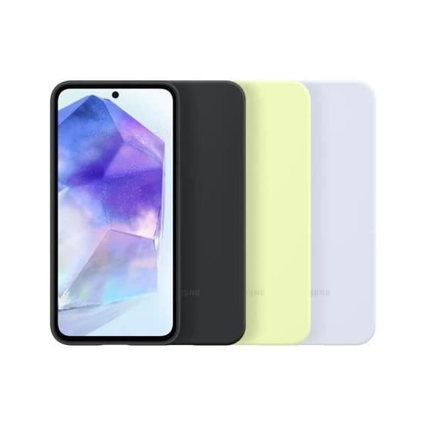 Mobiltelefonfodral och skyddsskal Samsung Silikonfodral för Galaxy A55 5G Svart