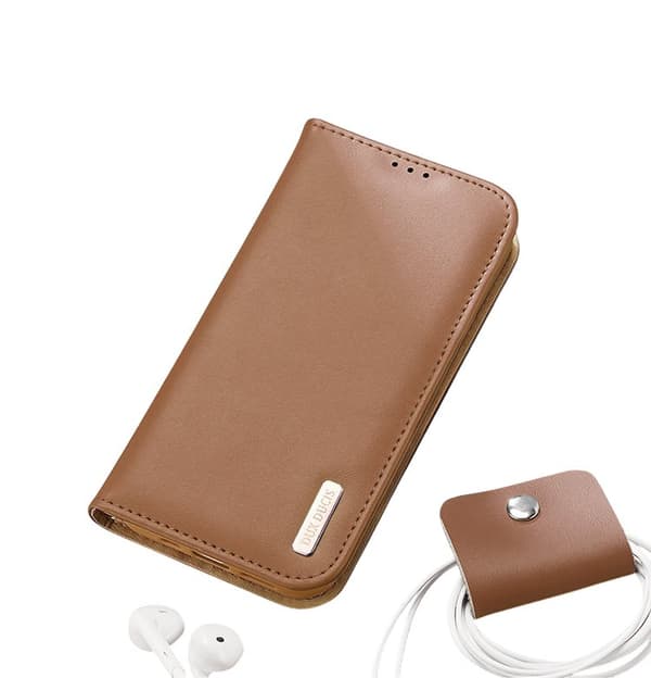 iPhone 16 Plus Fodral Äkta Läder - Brun
