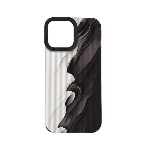 iPhone 13 Mini Skal - Black and white waves
