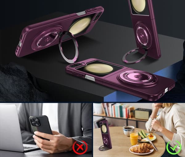 Samsung Galaxy Z Fold 5 Skal - Mörklila