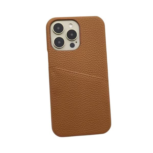 iPhone 13 Pro Skal med Kortfack - Karamellbrun