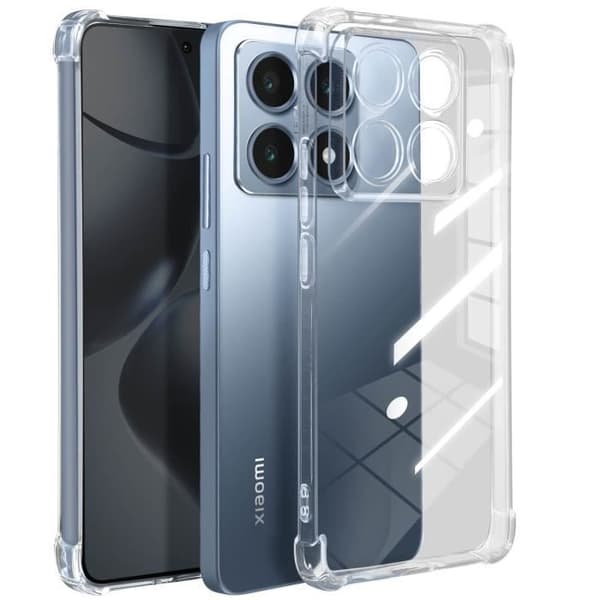 Stötsäker skal för Xiaomi 14T med förstärkta hörn och skyddad kamera Mayaxess Transparent