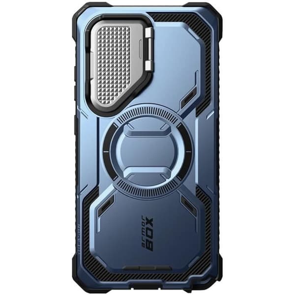 Coque Intégrale för Samsung S25 Ultra Stötbeständig Kompatibel med MagSafe I-Blason Blå