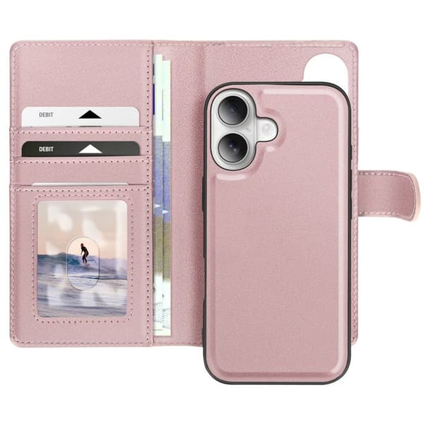 Étui för iPhone 16 Avtagbar Fodral Mayaxess Rosé Champagne