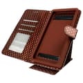 Miniatyrbild 1 av 6: Smartphone Etui med Prickar 5,0 till 5,3 Flip Plånbok Stöd och Spegel brun