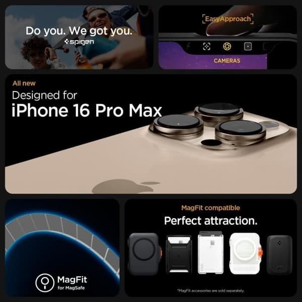 Spigen Fodral för iPhone 16 Pro Max, Ultra Hybrid MagFit, Semi-Transparent 6,9 Tum - Frost Rosé Titan